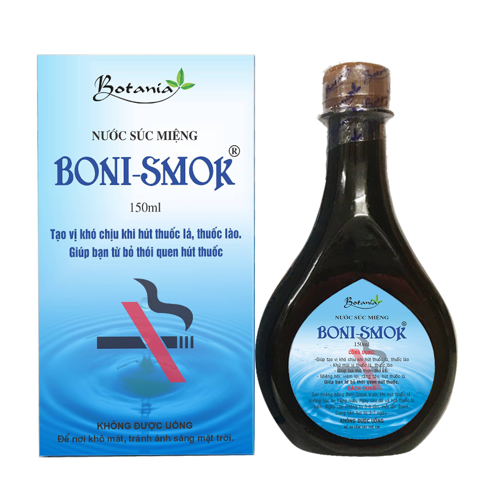Boni-Smok giúp làm thay đổi mùi vị thuốc lá khi hút thuốc, khử mùi vị thuốc lá, thuốc lào.