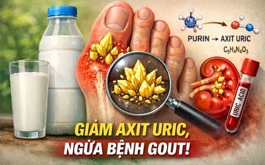 Sữa - thực phẩm mang nhiều lợi ích cho người bệnh gút
